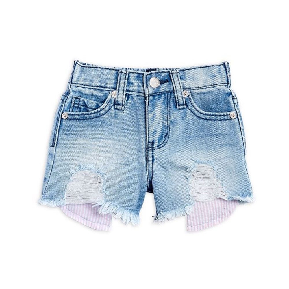 Habitual Kids Girls' Distressed Exposed Pocket Denim Short 16